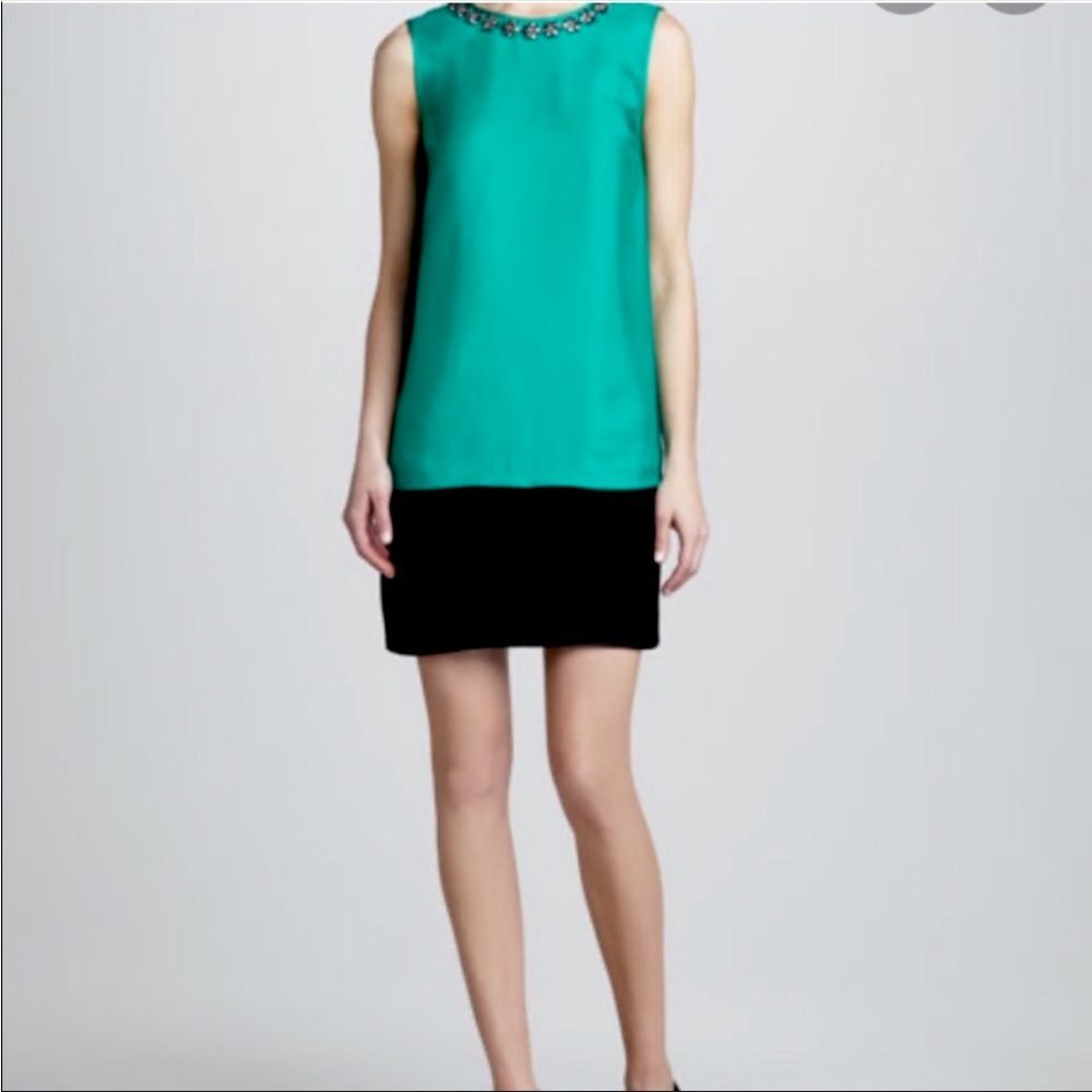 Kate Spade New York 'Rosita' Simply Cinema Jeweled Brylgreen Black Dress